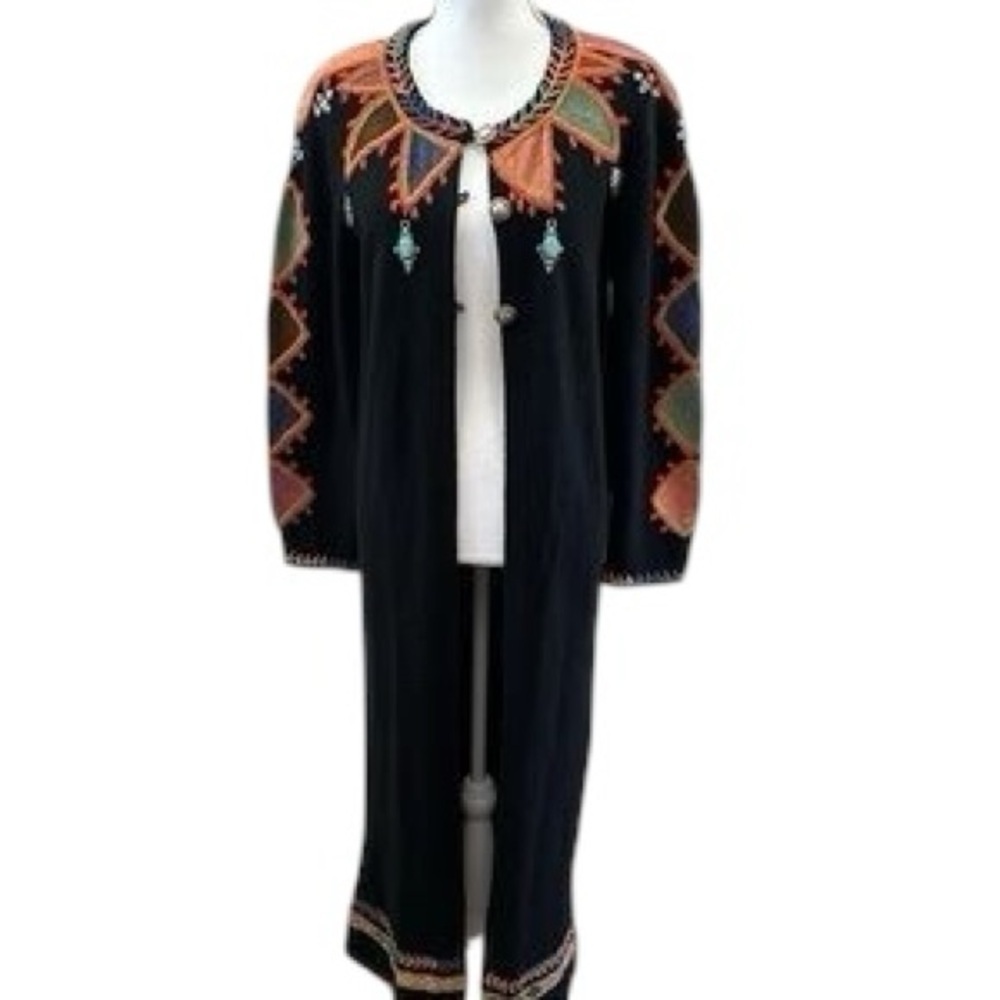 Double D Ranch extremely embellished embroidered ankle length jacket - Picture 8 of 11